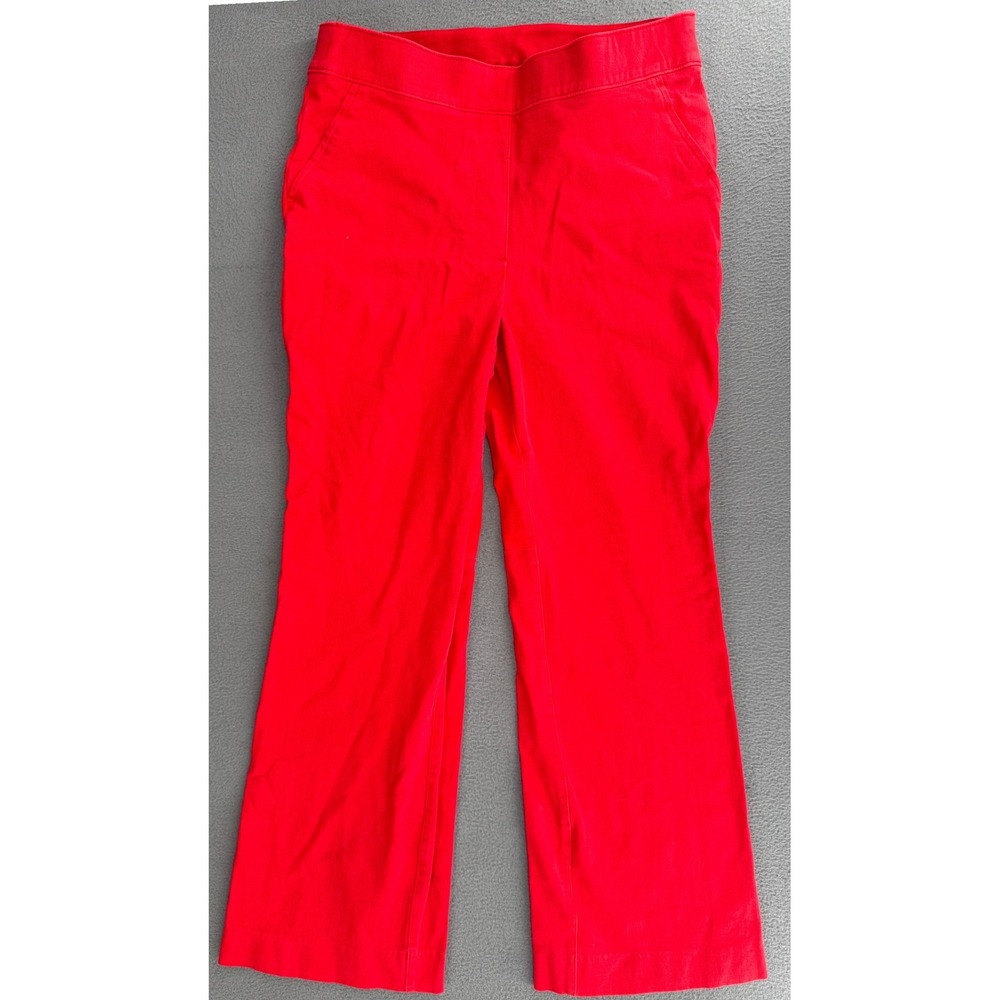 Spanx The Perfect Pant S Red Straight Leg Pull On Trouser Shaping Career Vibrant